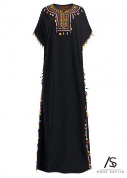 Marokkanisches Hauskleid „Fatima“ Schwarz