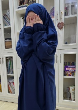 2-teiliges Jilbab für Mädchen Navy