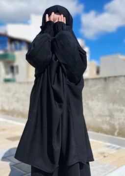 2-teiliges Jilbab für Mädchen Black