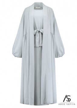 Abaya „Deluxe Medina Silk“ Grey