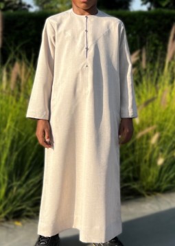 Emirati Beige Imperial Kinder - Custom Qamis