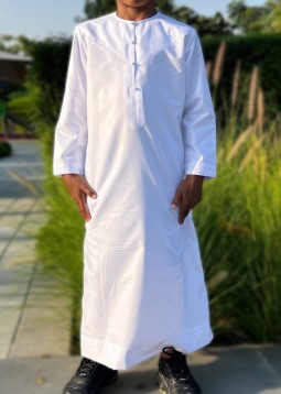 Emirati White Platinum Kinder - Custom Qamis