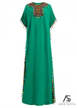 Marokkanisches Hauskleid „Fatima“ Grün