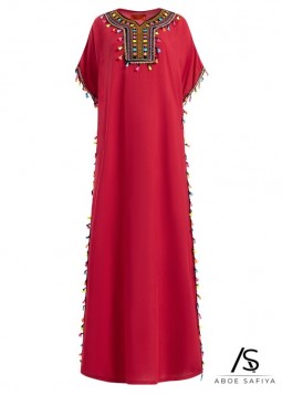 Marokkanisches Hauskleid „Fatima“ Red