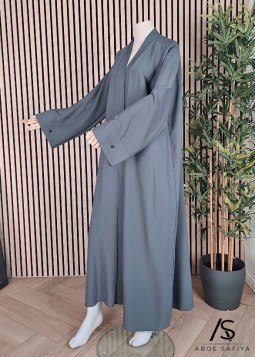 Dunkelgrauer Kimono „Noor“ aus Medina-Seide