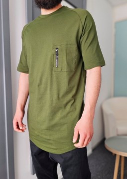 Langes T-Shirt „Technical“ Green von Qawy