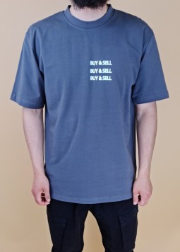 T-Shirt „BUY&SELL“ Anthrazit von New Herritage
