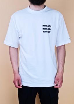 T-Shirt „BUY&SELL“ Weiß von New Herritage